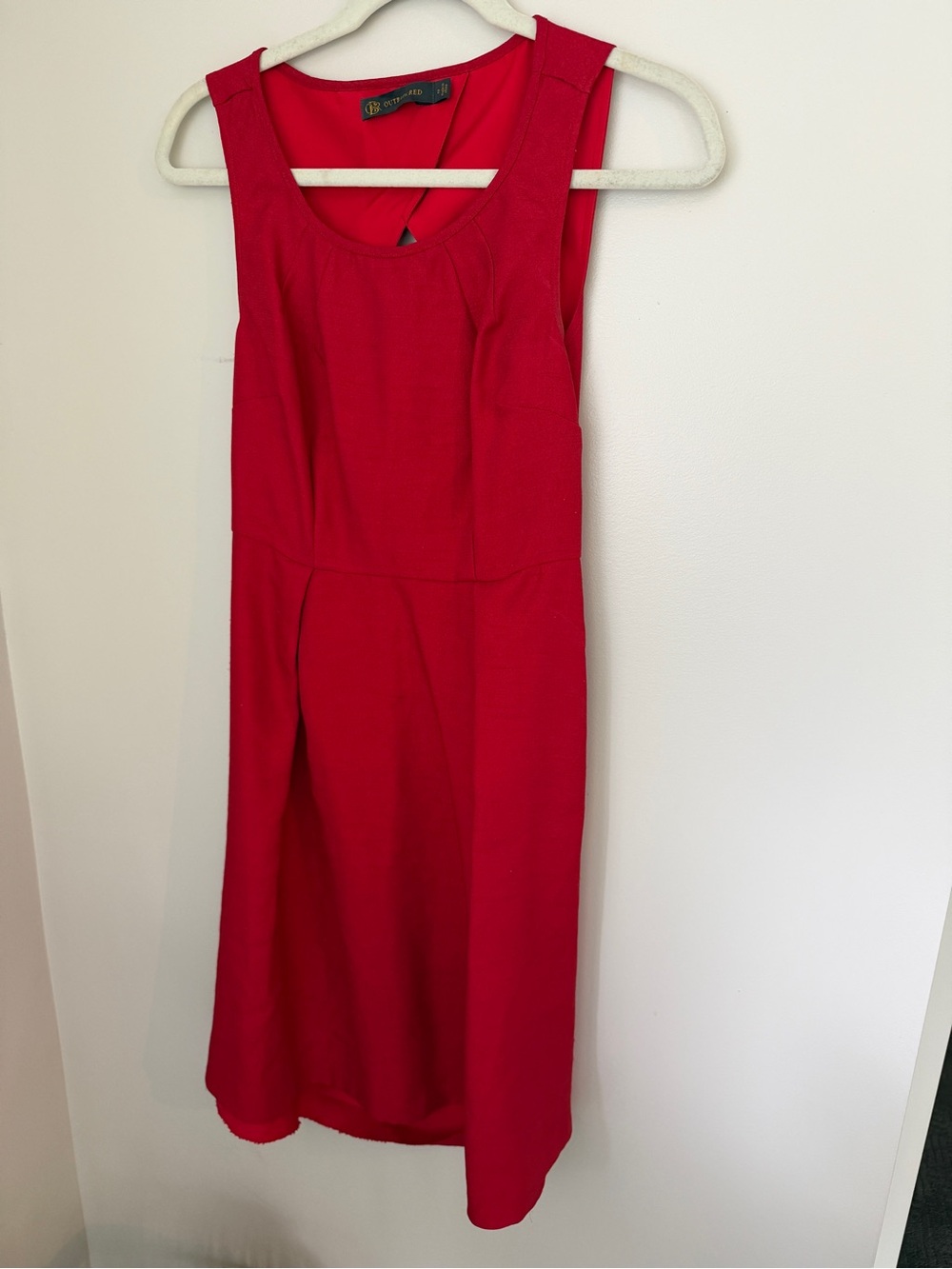 Outback Red Sleeveless Midi Dress in Vibrant Red